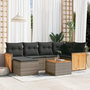 Voir la diapositive 1 : VIDAXL Salon de jardin avec coussins 7 pcs gris resine tressee