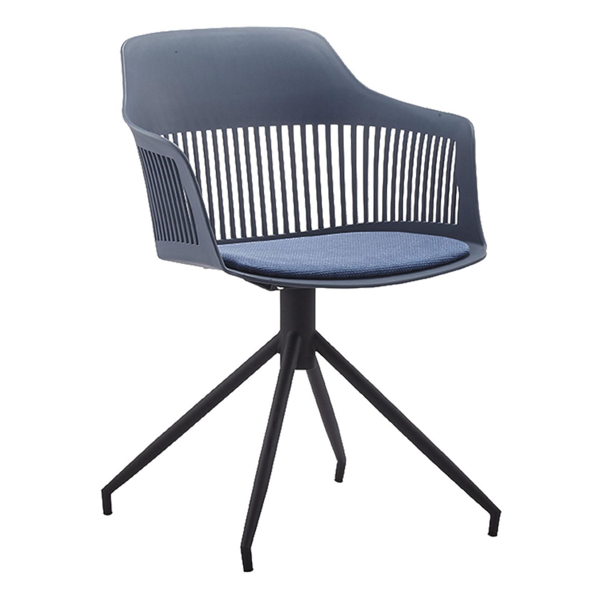 CONCEPT USINE Chaise design avec accoudoirs bleu foncé ANAÏS