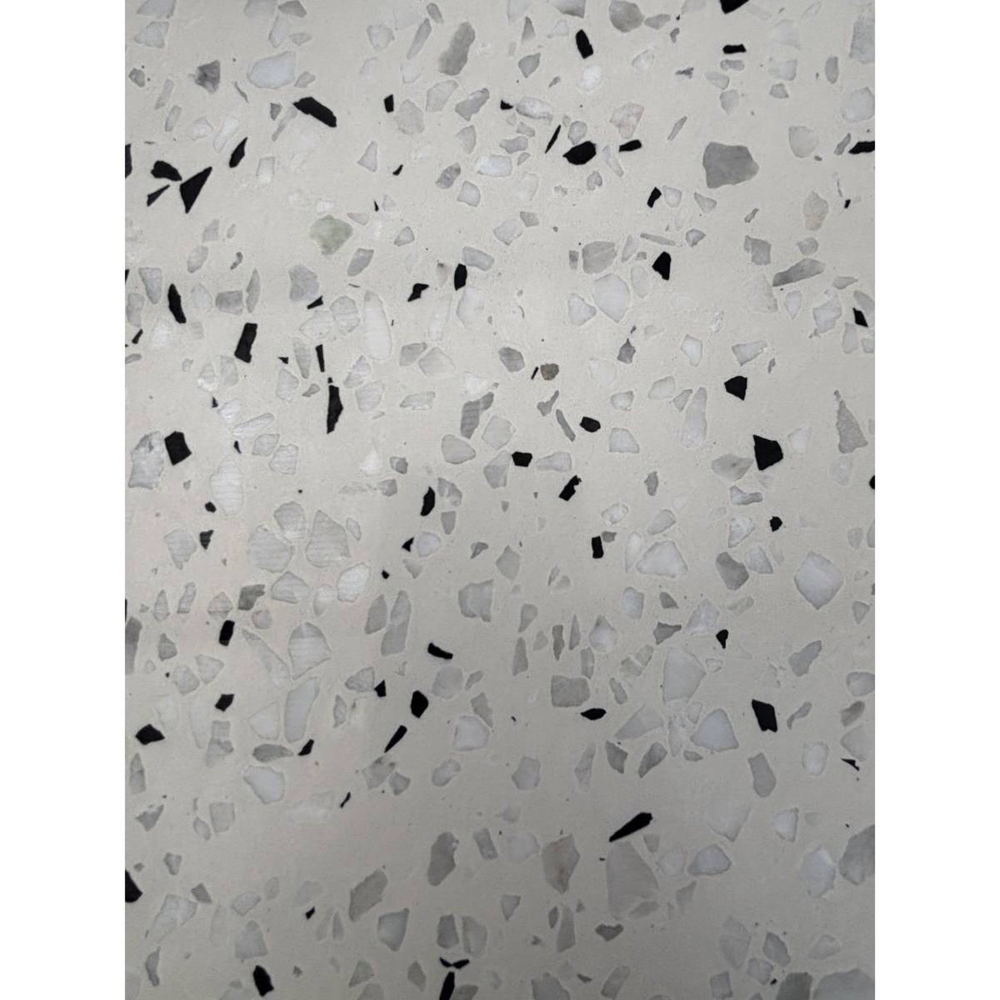 Voir la diapositive 5 : Paris Prix Table de jardin ronde en terrazzo  bistro  60cm blanc