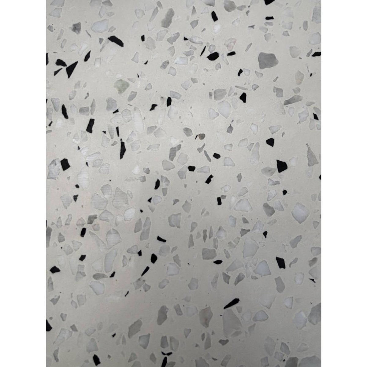Paris Prix Table de Jardin Ronde en Terrazzo  Bistro  60cm Blanc