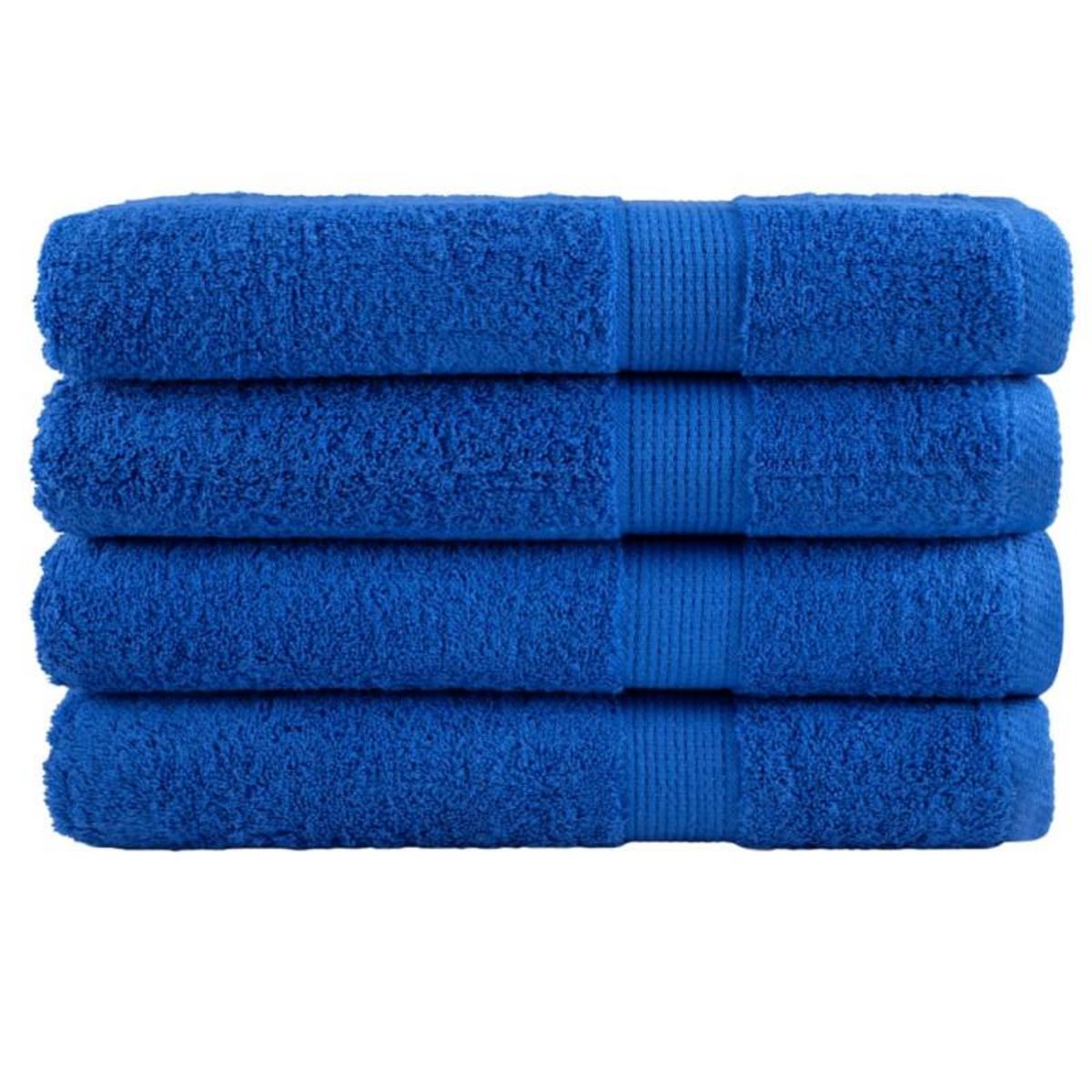 VIDAXL Serviettes de qualité supérieure SOLUND 4 pcs bleu 600 g m²