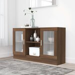 VIDAXL Armoire a vitrine Chene marron 120x30,5x70 cm Bois d'ingenierie