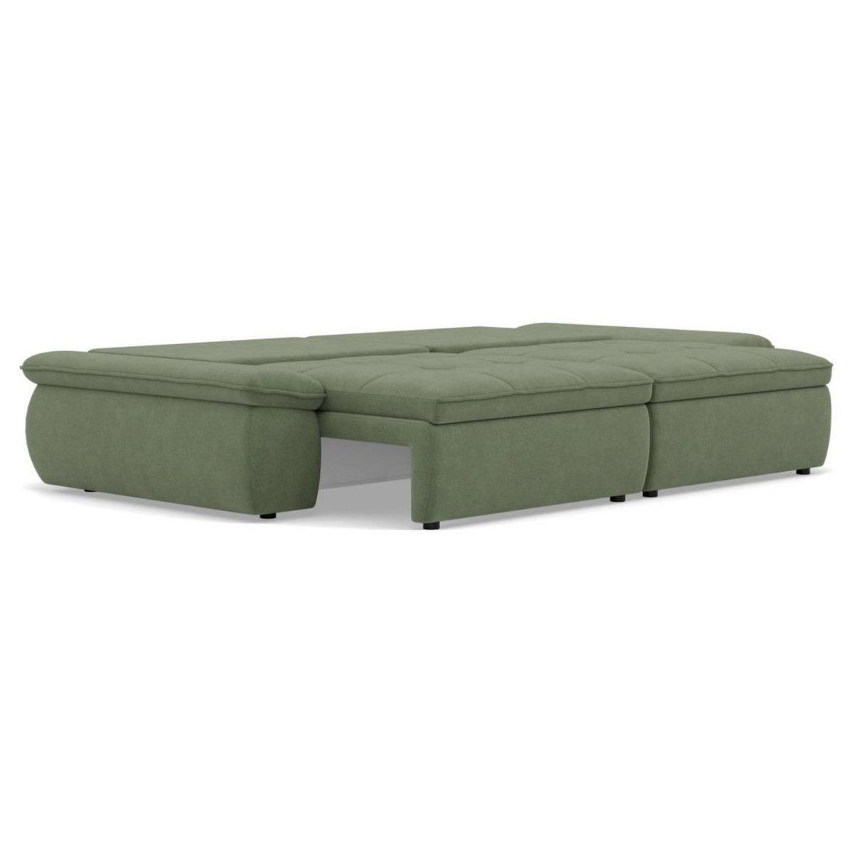 LISA DESIGN Elvona - canapé droit 3 places convertible avec coffre en tissu texturé