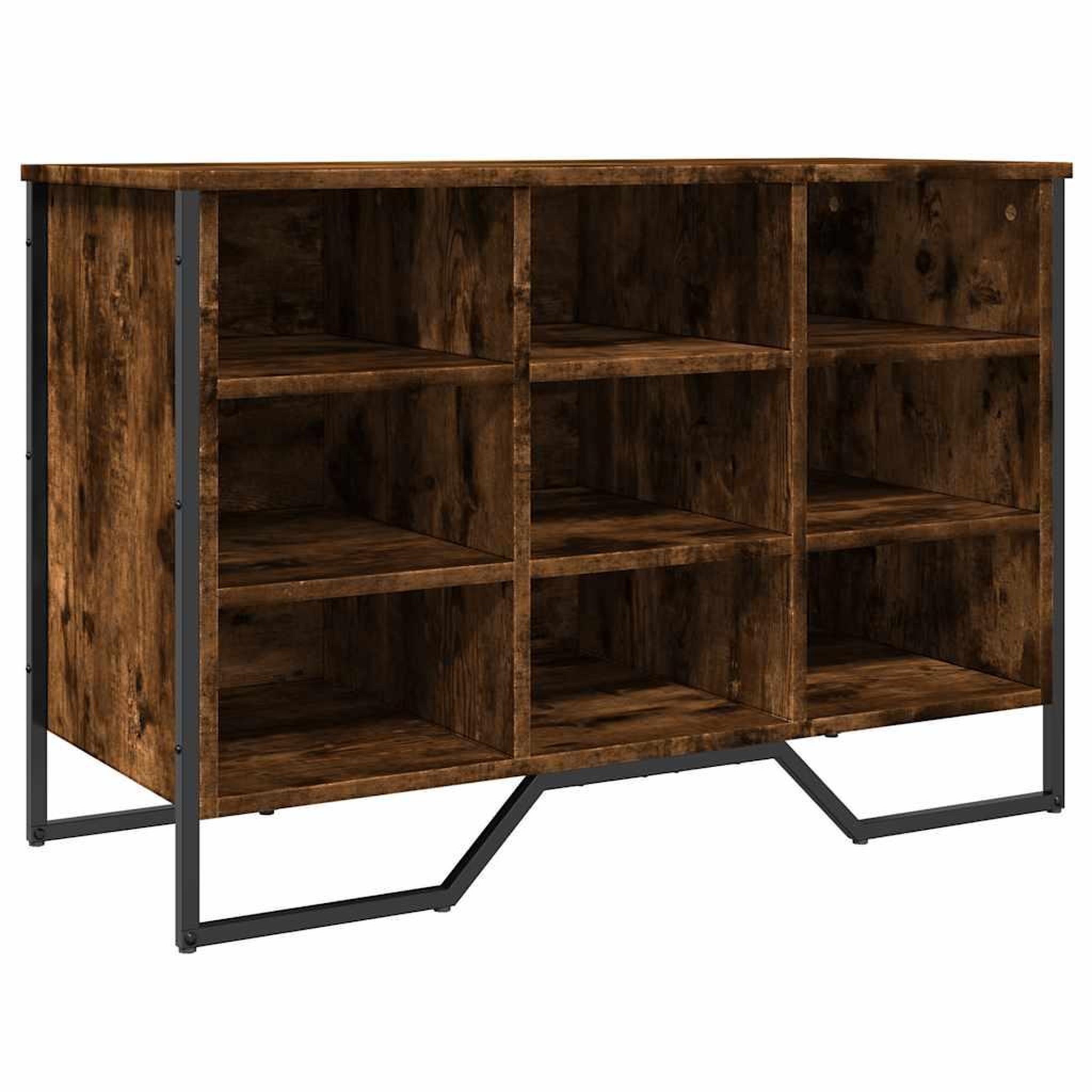 Voir la diapositive 2 : VIDAXL Armoire a chaussures chene fume 90x38x61,5 cm bois d'ingenierie