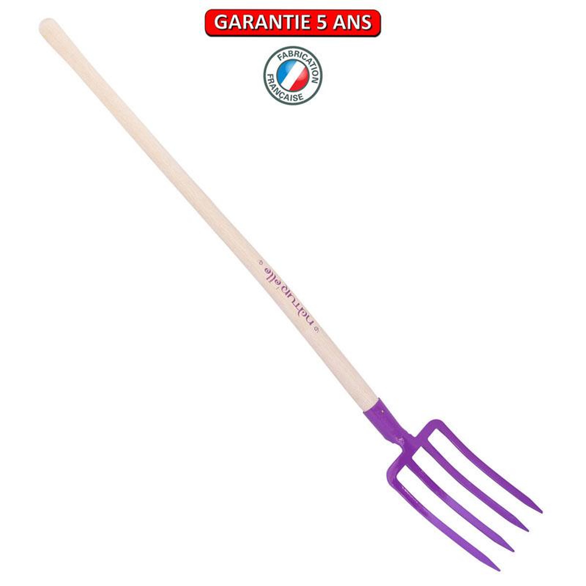 OUTILS PERRIN Fourche de 27cm, manche 100cm - Framboisine