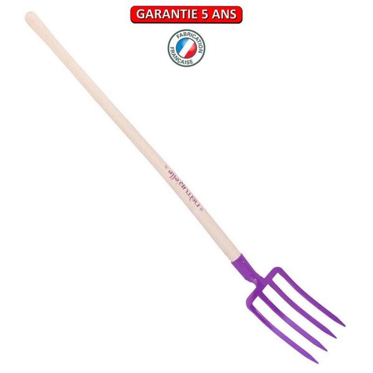 OUTILS PERRIN Fourche de 27cm, manche 100cm - Framboisine