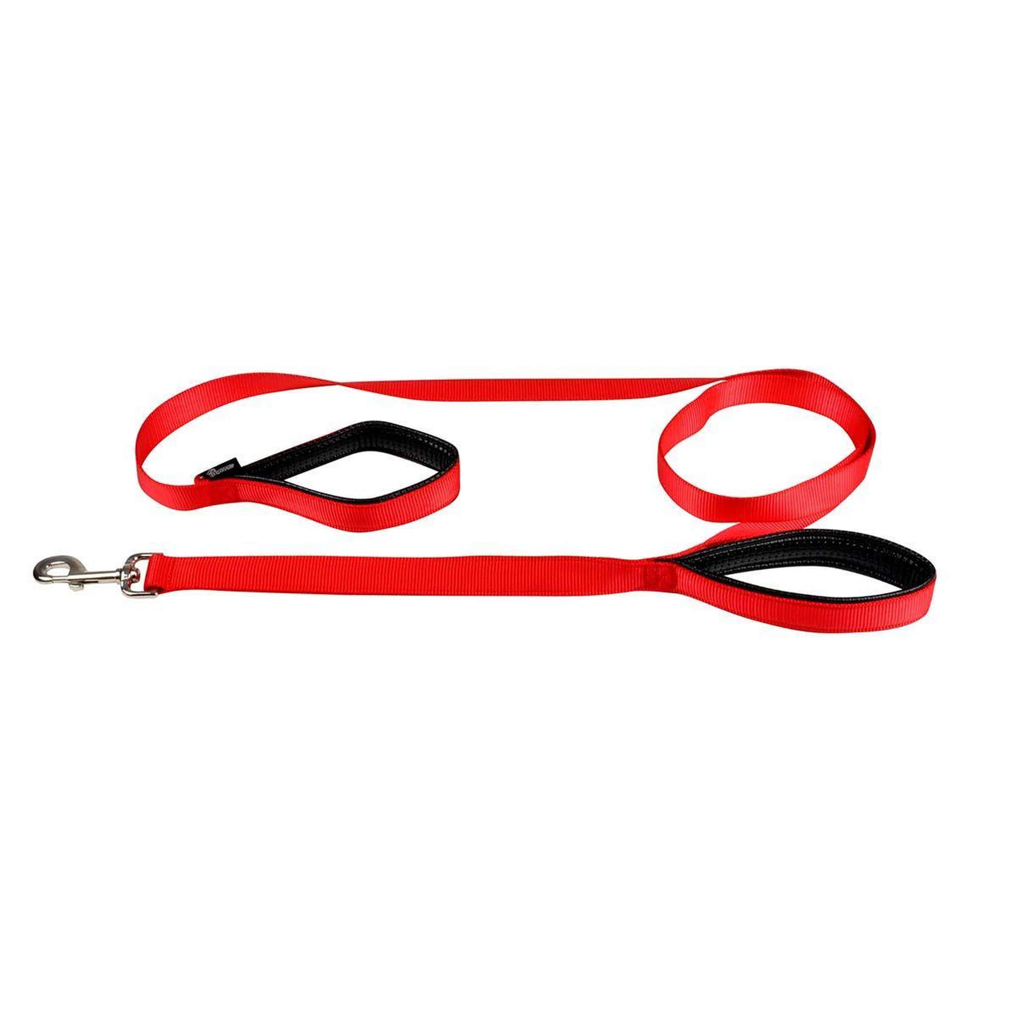 HOMEA Laisse de dressage  double poignées  250cm rouge