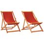 Voir la diapositive 2 : VIDAXL Chaises de plage pliables lot de 2 rouge tissu