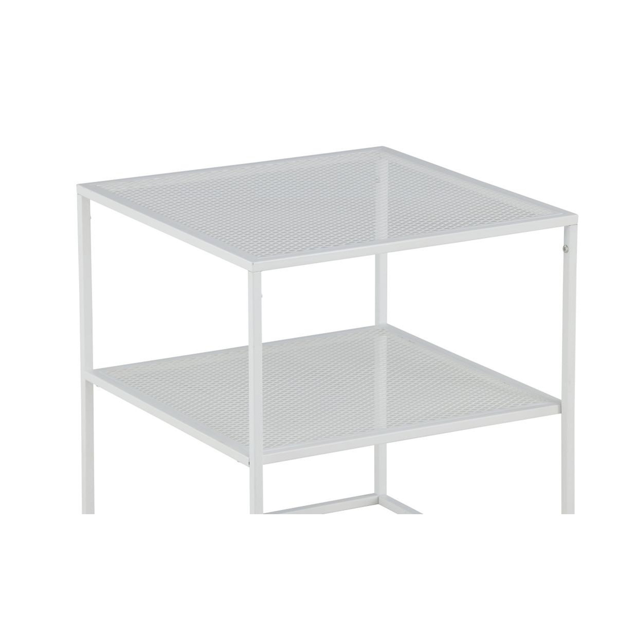Voir la diapositive 4 : Paris Prix Table d'appoint avec étagère  netz  60cm blanc