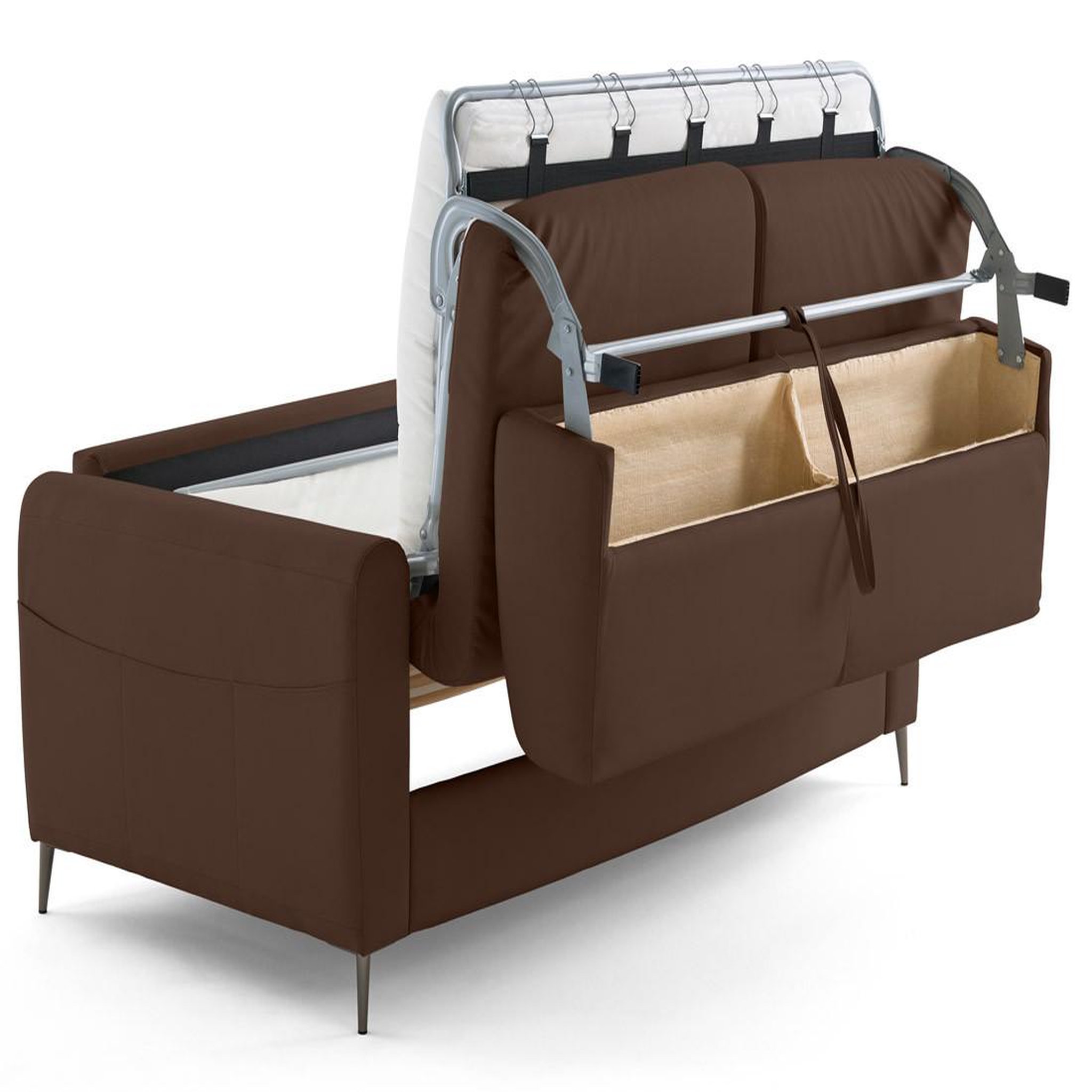 Voir la diapositive 6 : LISA DESIGN Owen - canapé 3 places convertible express couchage quotidien 140 cm matelas 12 cm en simili