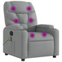 Voir la diapositive 2 : VIDAXL Fauteuil de massage inclinable Gris clair Tissu