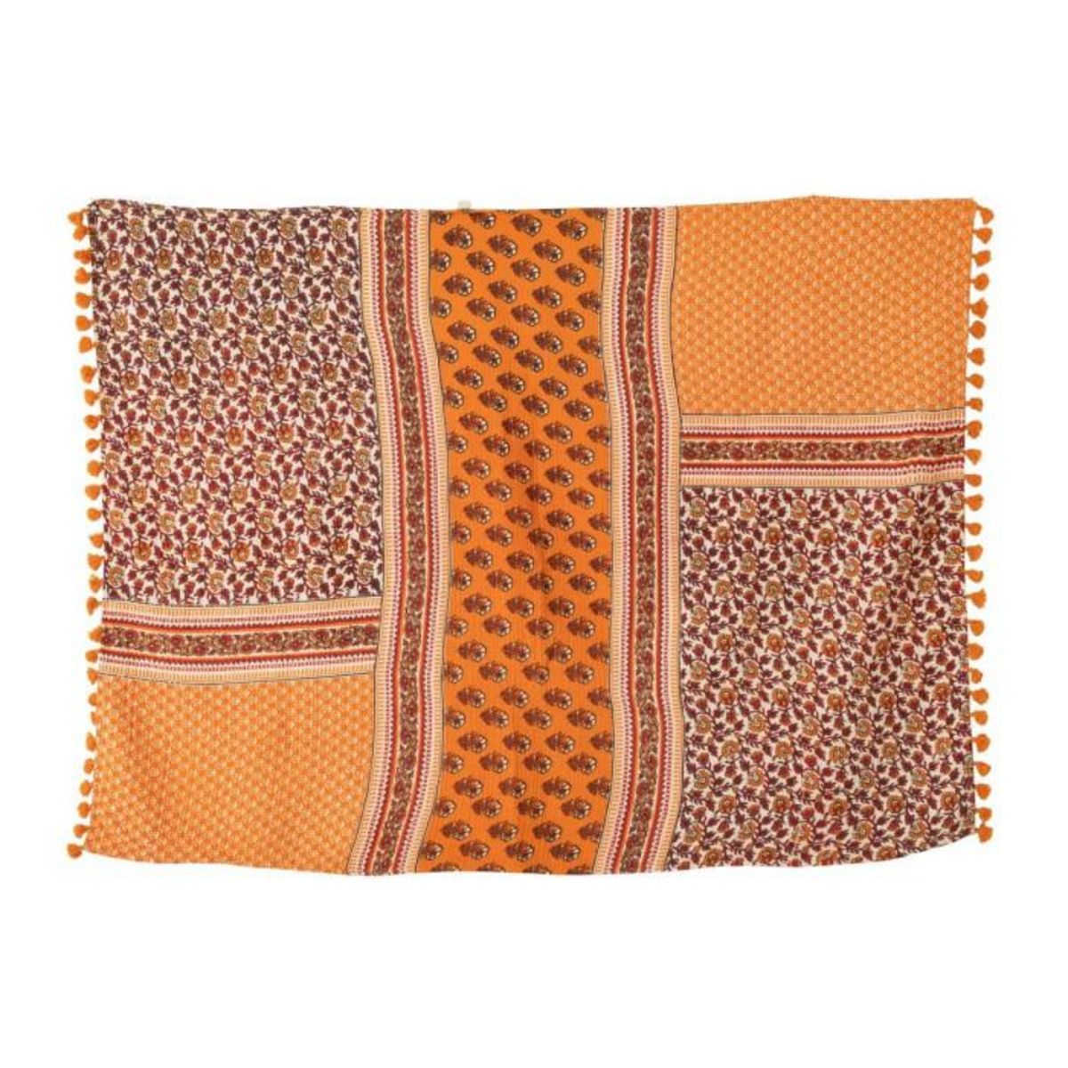 Paris Prix Plaid Imprimé  Fleurs  130x180cm Orange