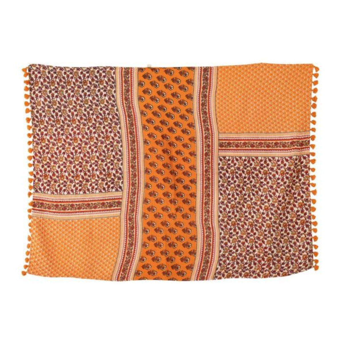 Paris Prix Plaid Imprimé  Fleurs  130x180cm Orange