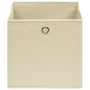 Voir la diapositive 3 : VIDAXL Boîtes de rangement 4 pcs Creme 32x32x32 cm Tissu