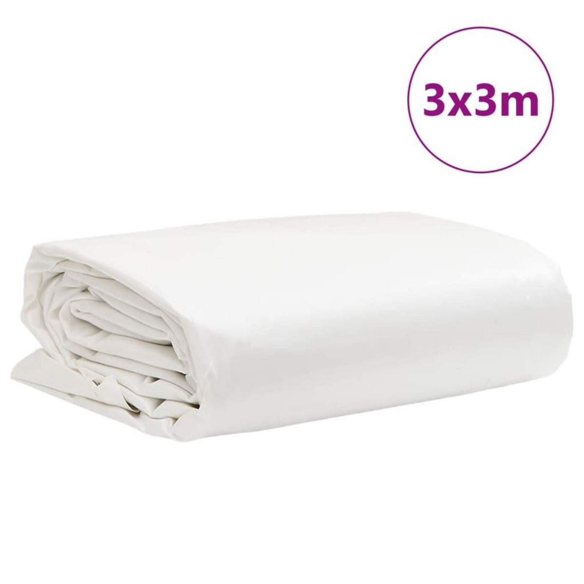 VIDAXL Bache blanc 3x3 m 600 /m²