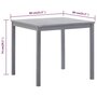 Voir la diapositive 5 : VIDAXL Table de jardin Gris 80x80x74 cm Bois d'acacia massif