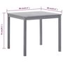 Voir la diapositive 5 : VIDAXL Table de jardin Gris 80x80x74 cm Bois d'acacia massif