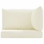 Voir la diapositive 4 : VIDAXL Coussins de palette lot de 3 blanc creme tissu oxford