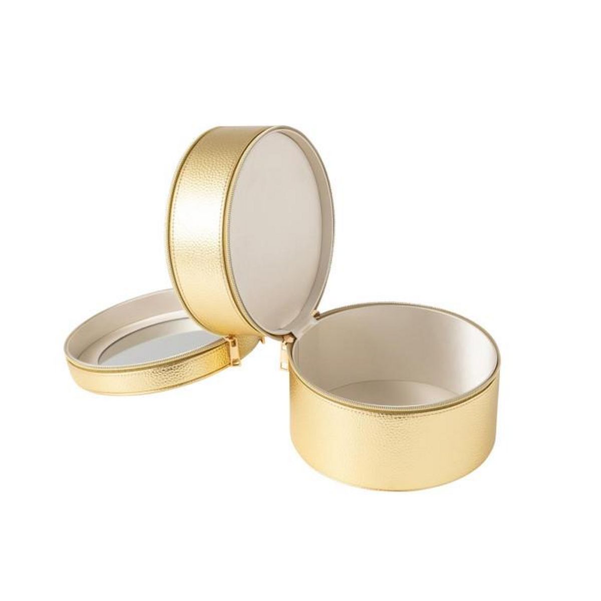 Paris Prix Boîte Ronde Pour Cosmétiques  Ericka  19cm Or