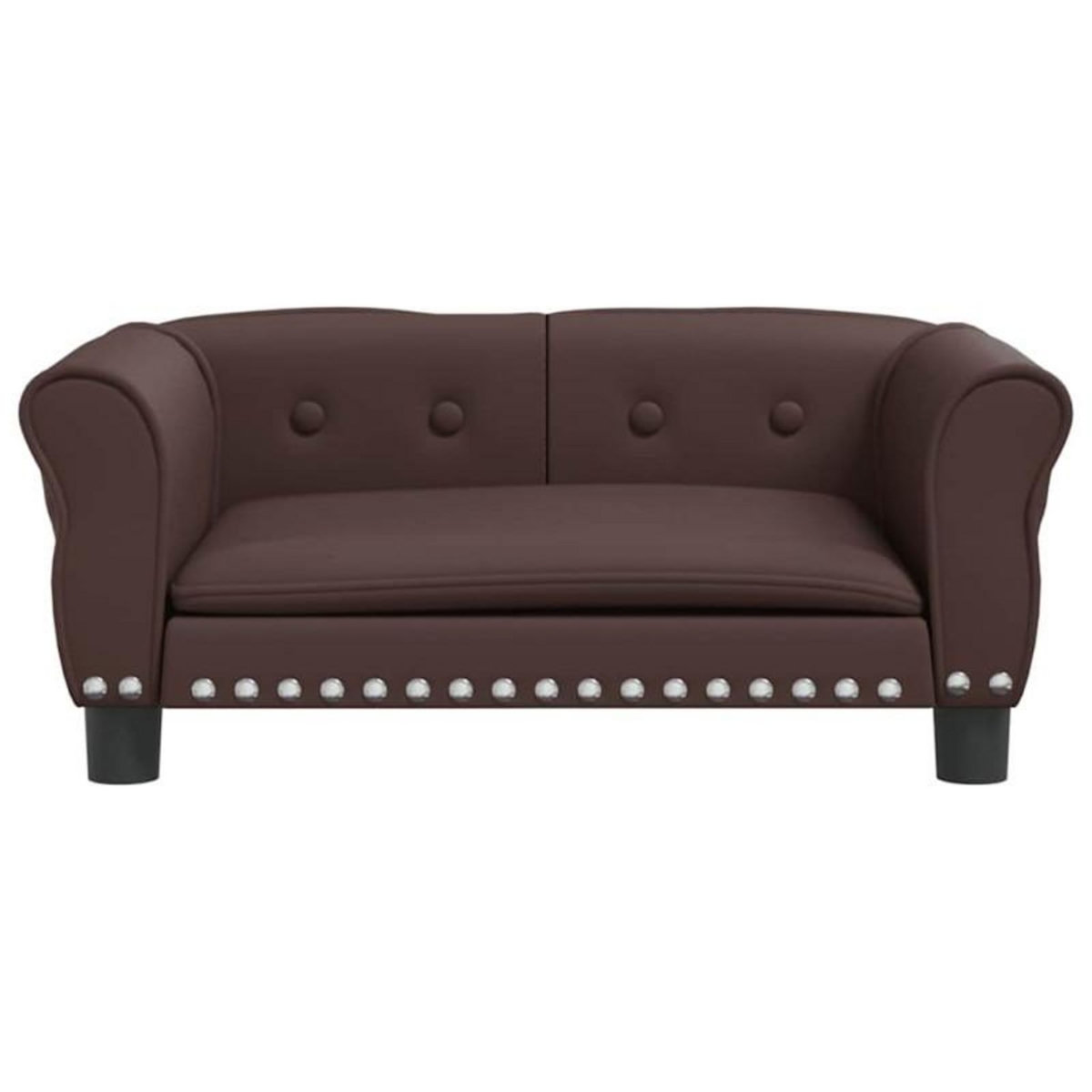 VIDAXL Lit pour chien marron 70x45x30 cm similicuir