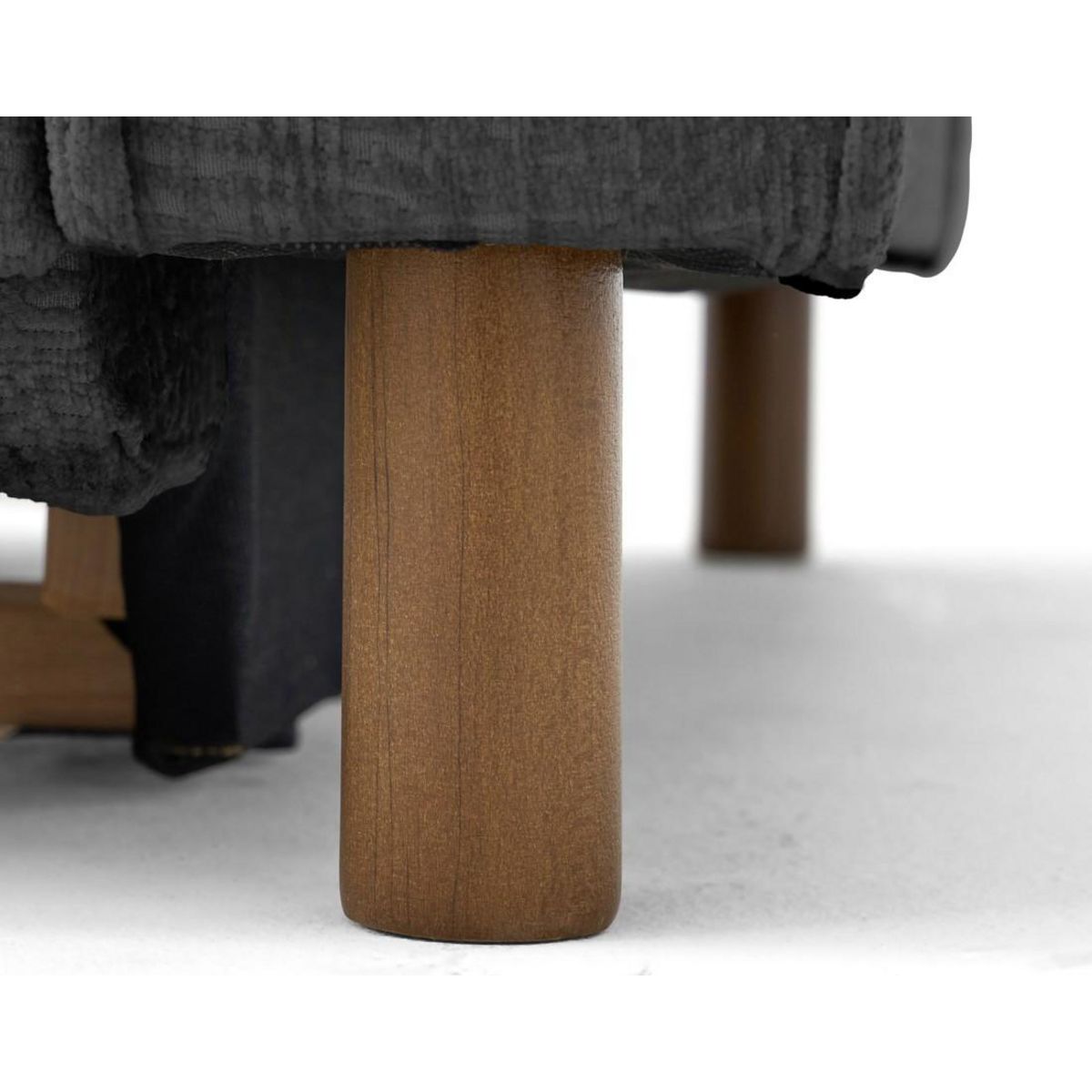 LISA DESIGN Jake - canapé d'angle gauche 5 places convertible en tissu velours relief