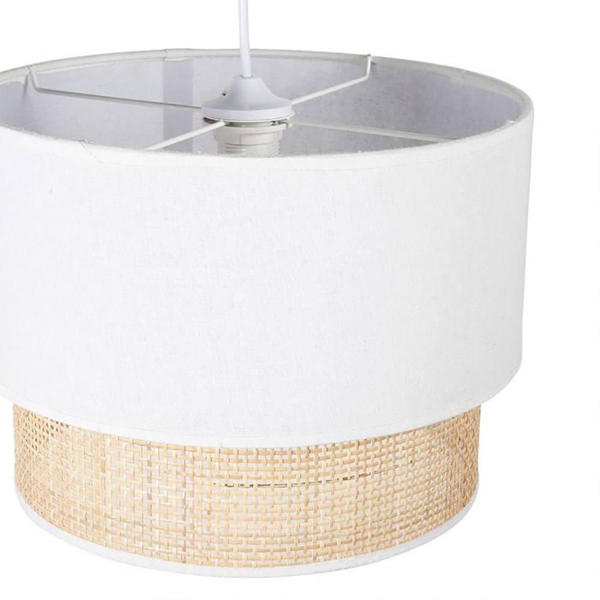 Voir la diapositive 5 : OSTARIA Suspension gigogne rotin blanc D35
