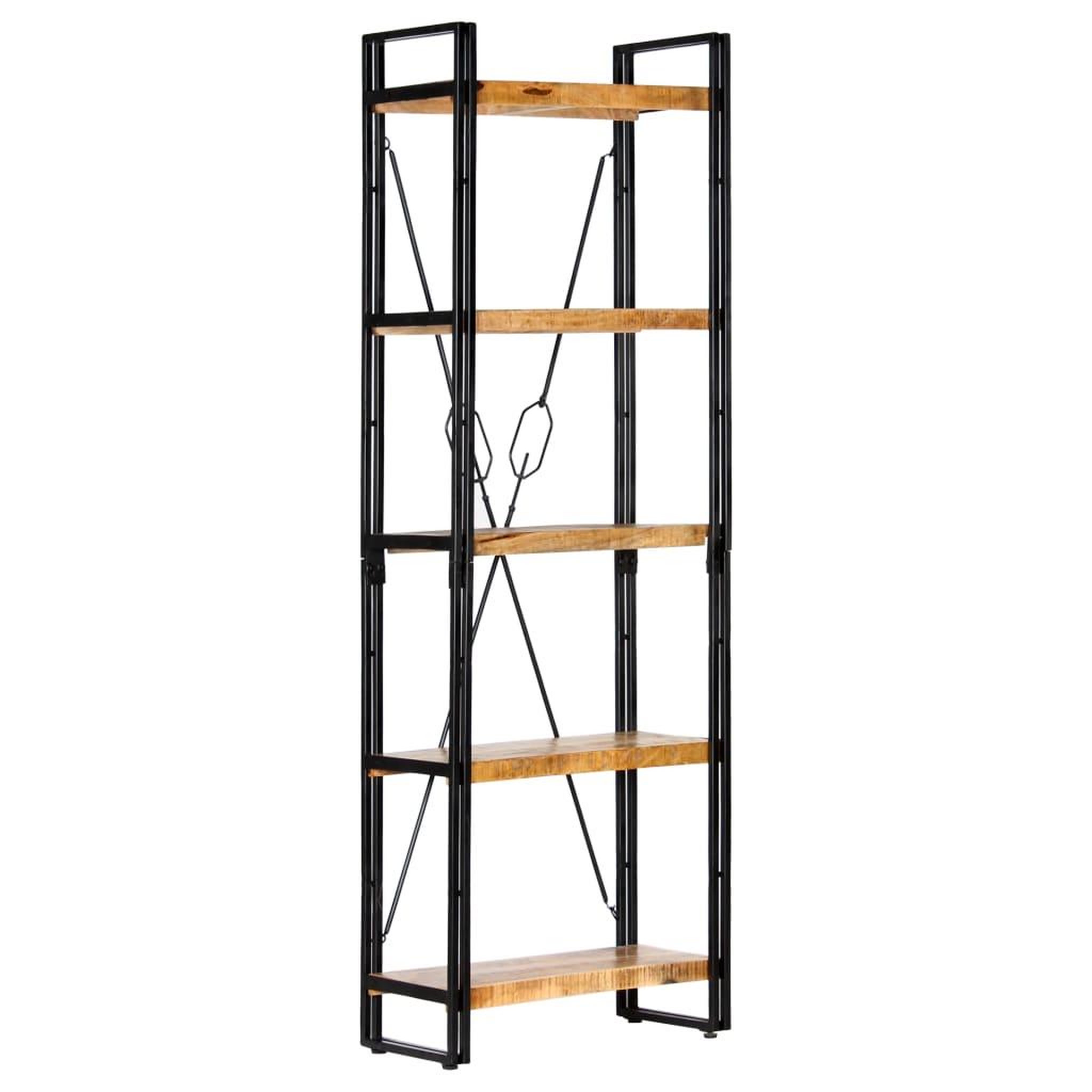 Voir la diapositive 1 : VIDAXL Bibliotheque a 5 niveaux 60x30x180 cm Bois de manguier solide