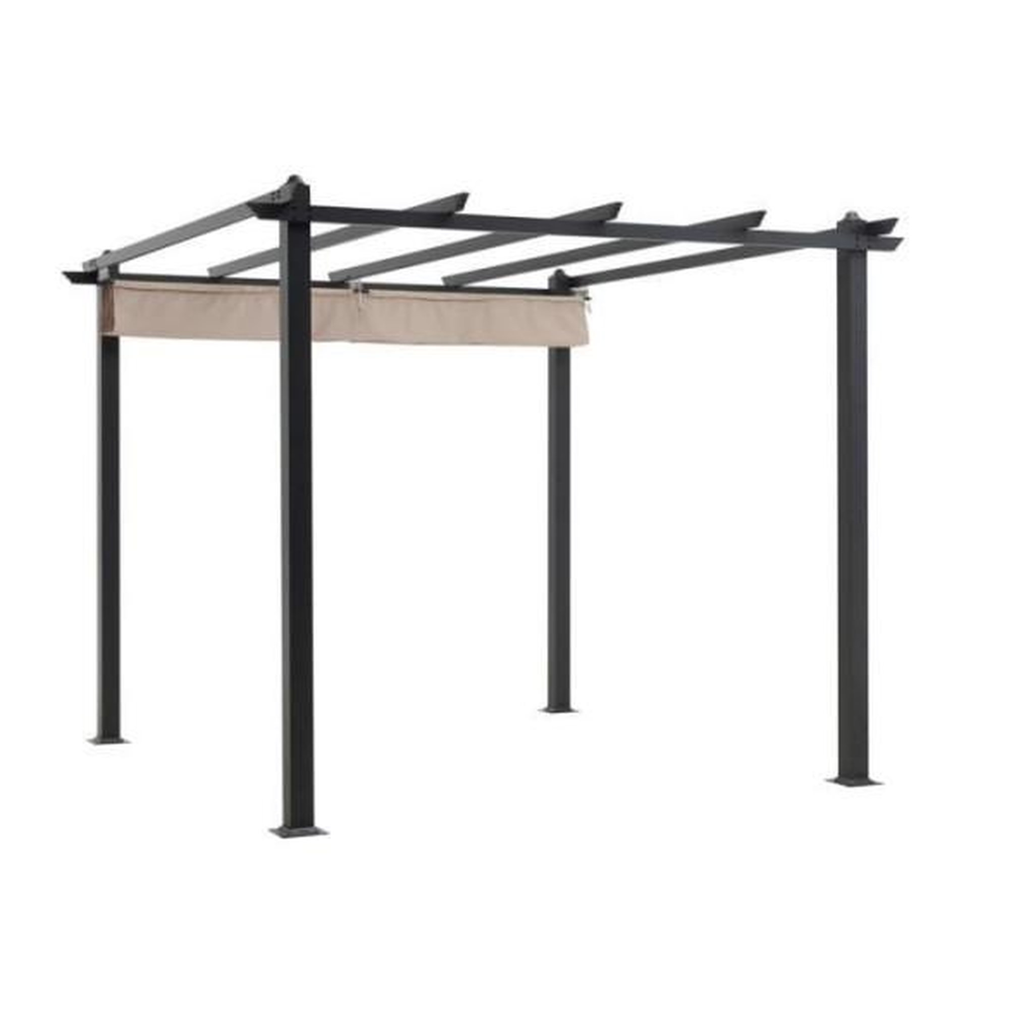 Voir la diapositive 2 : MARKET24 Pergola en aluminium CORDOBA - Beige - 3 x 3 m