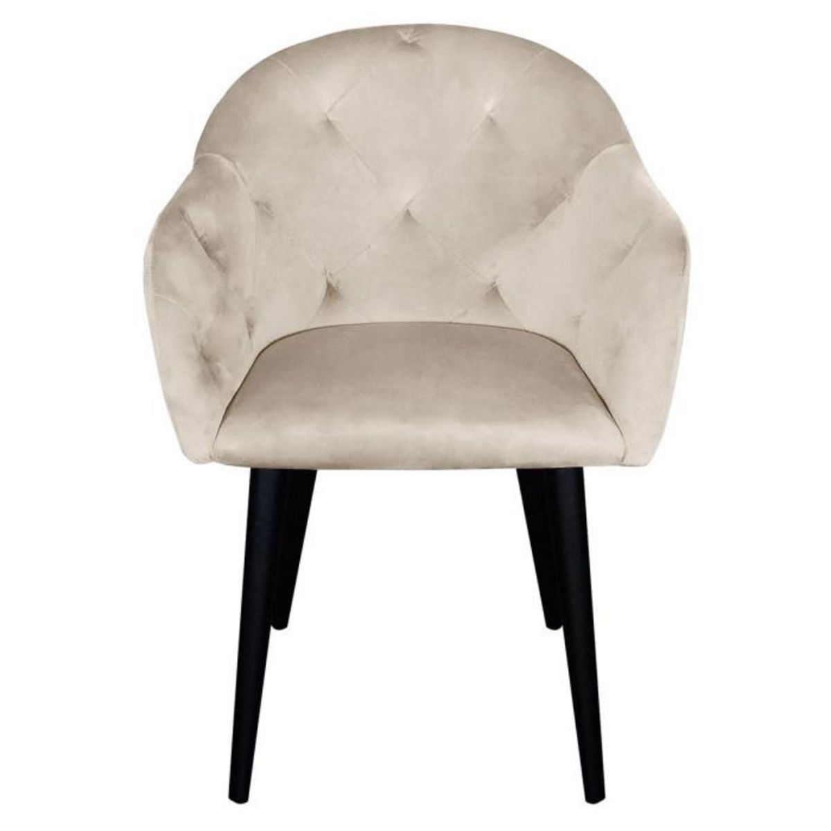 Paris Prix Fauteuil Design en Velours  Glany  81cm Beige