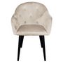 Voir la diapositive 2 : Paris Prix Fauteuil Design en Velours  Glany  81cm Beige