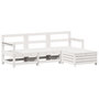 Voir la diapositive 2 : VIDAXL Salon de jardin 4 pcs blanc bois de pin massif