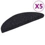 Voir la diapositive 2 : VIDAXL Tapis autoadhesifs de marches 5 pcs Noir 56x17x3 cm Aiguillete