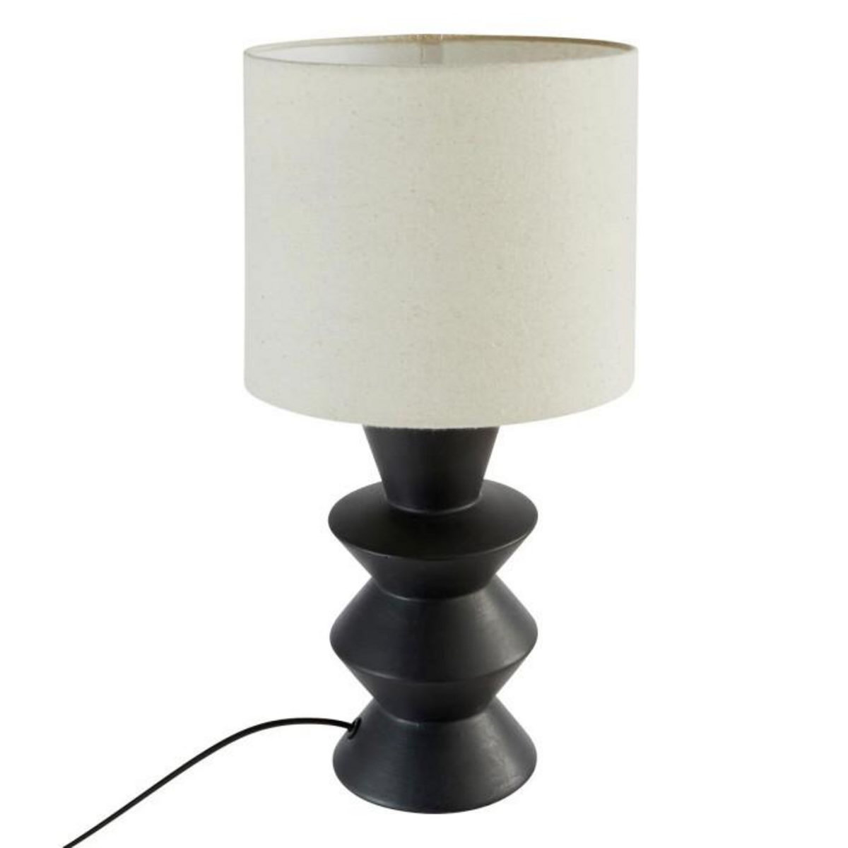 ATMOSPHERA Lampe à Poser en Céramique  Yulia  40cm Noir