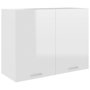 Voir la diapositive 1 : VIDAXL Armoire suspendue Blanc brillant 80x31x60 cm Bois d'ingenierie