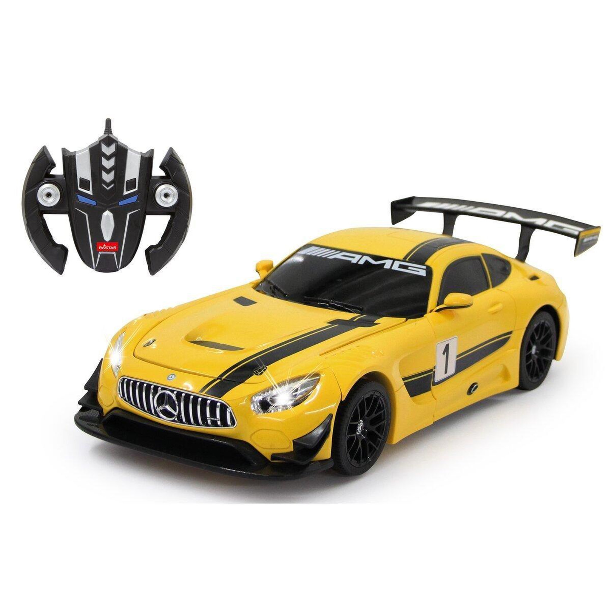 Jamara Mercedes-amg gt3 transformable 1:14 jaune 2,4ghz transformable