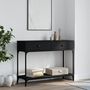 Voir la diapositive 1 : VIDAXL Table console noir 100x34,5x75 cm bois d'ingenierie
