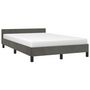 Voir la diapositive 3 : VIDAXL Cadre de lit sans matelas gris fonce 120x200 cm velours