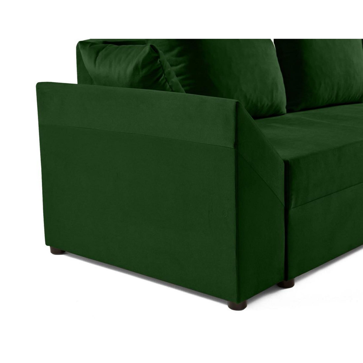 BEST MOBILIER Mike - canapé d'angle réversible - 4 places - convertible avec coffre - en velours