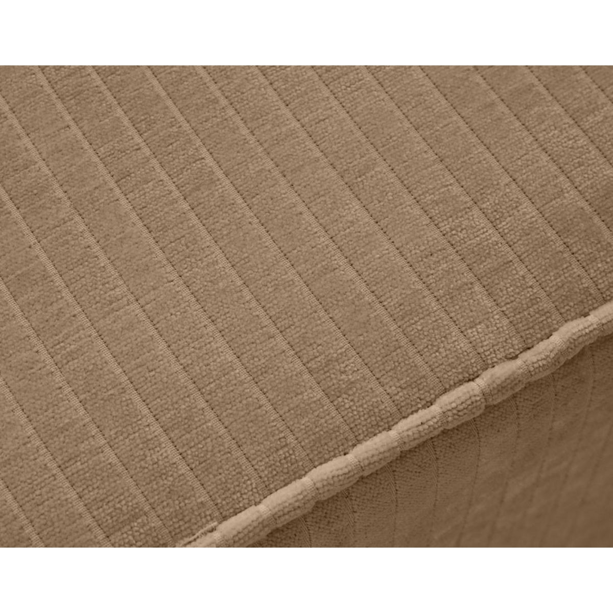 BEST MOBILIER Topaze - pouf - en velours côtelé plat