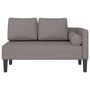 Voir la diapositive 3 : VIDAXL Chaise longue avec coussins taupe tissu