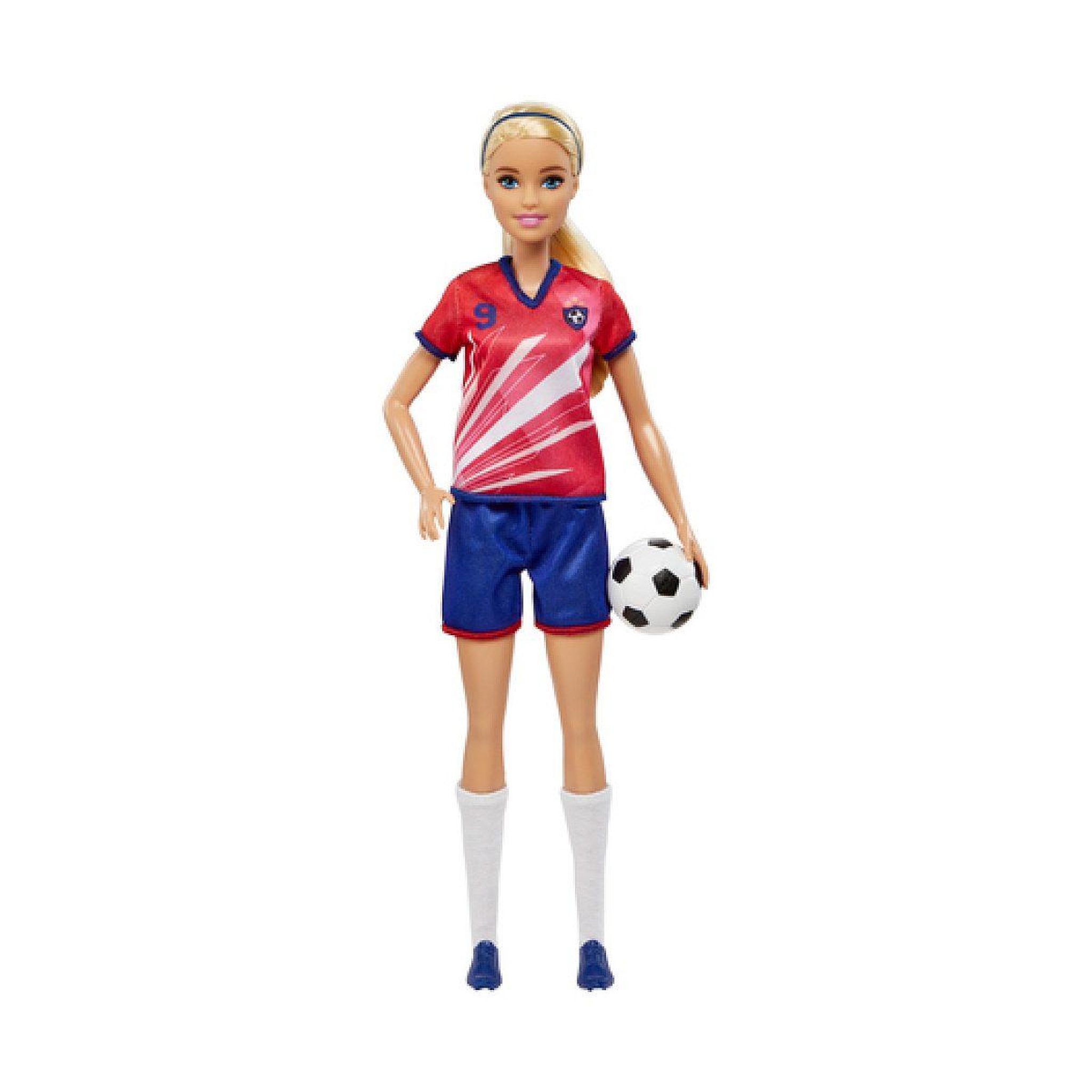 MATTEL Poupee barbie footballeuse blonde