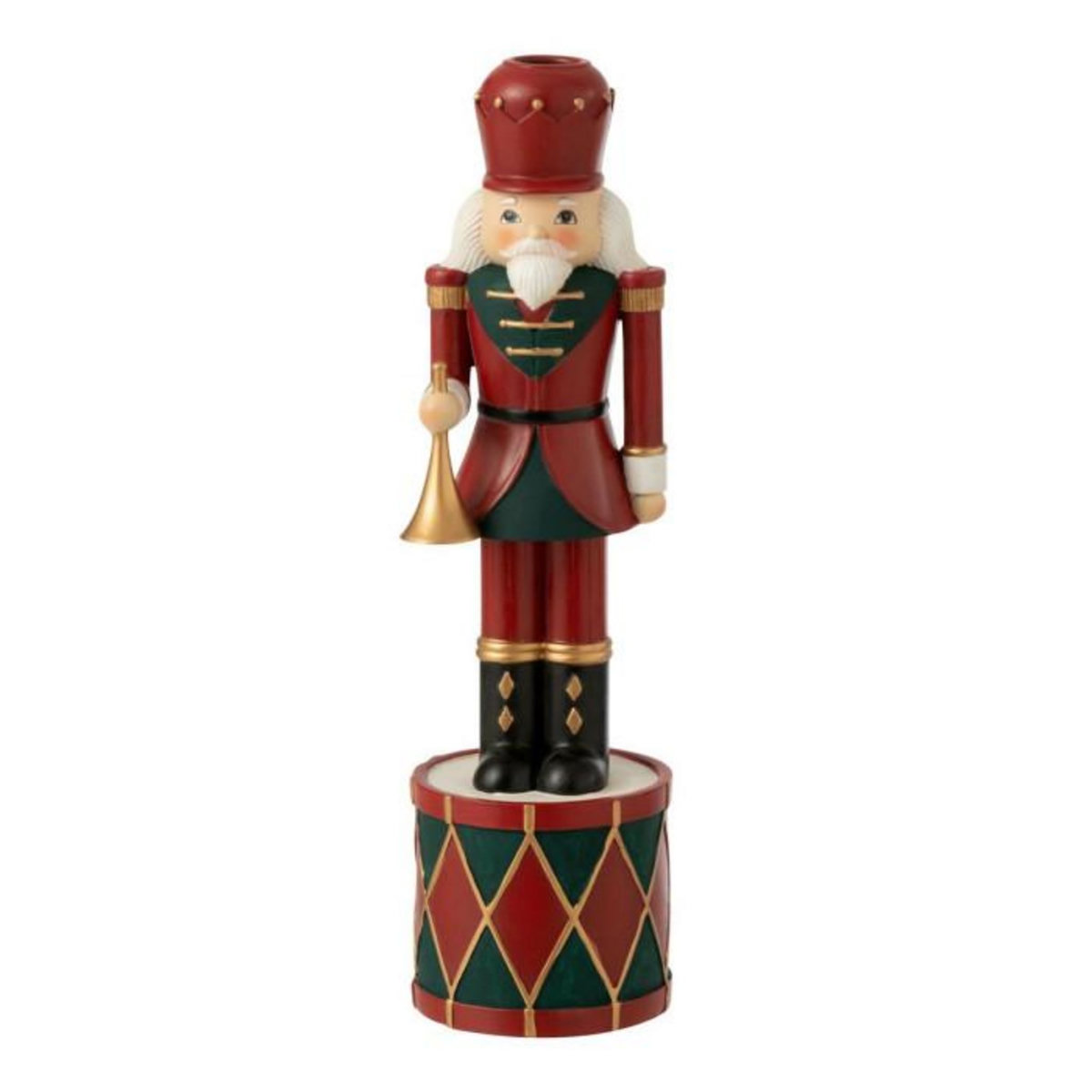 Paris Prix Bougeoir de Noël  Casse-Noisette  32cm Rouge