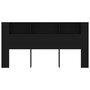 Voir la diapositive 3 : VIDAXL Armoire de tete de lit Noir 200x18,5x104,5 cm