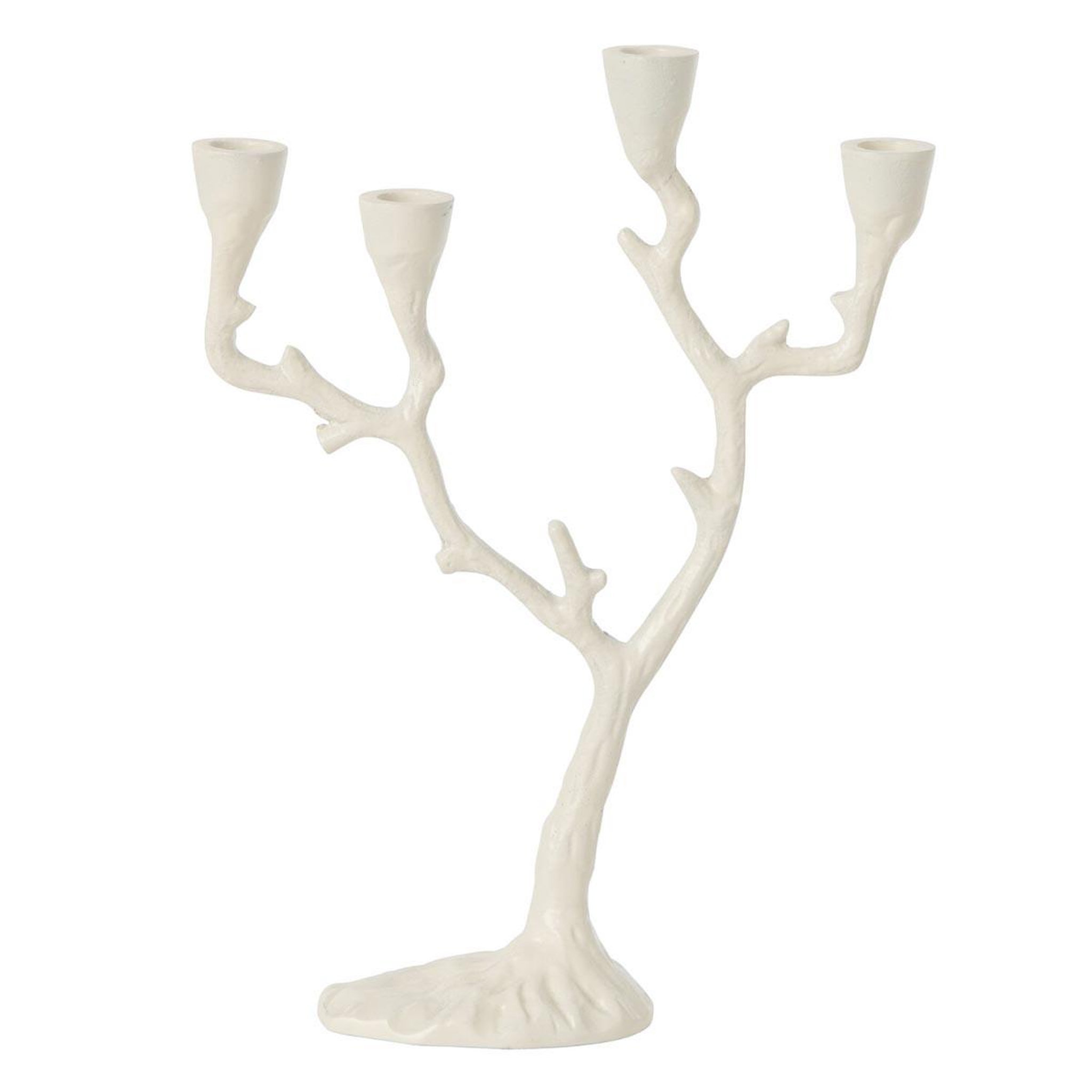 J-LINE Chandelier ramures de cerf  yasmine  36cm blanc cassé