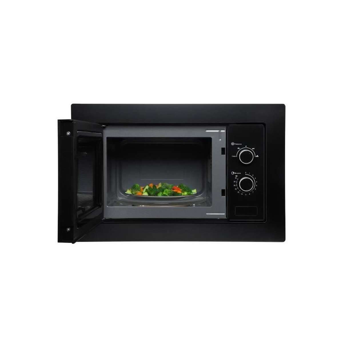 CONTINENTAL EDISON Micro-ondes encastrable - CONTINENTAL EDISON - CEMO20EBM2 - 1280 W - L59,5xH38,5xP35,3 cm - 20L - Noir