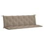 Voir la diapositive 2 : VIDAXL Coussin de banc de jardin taupe 180x(50+50)x7 cm tissu oxford