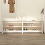 Voir la diapositive 3 : VIDAXL Banc a chaussures Blanc 160x36,5x50 cm Bois de pin massif
