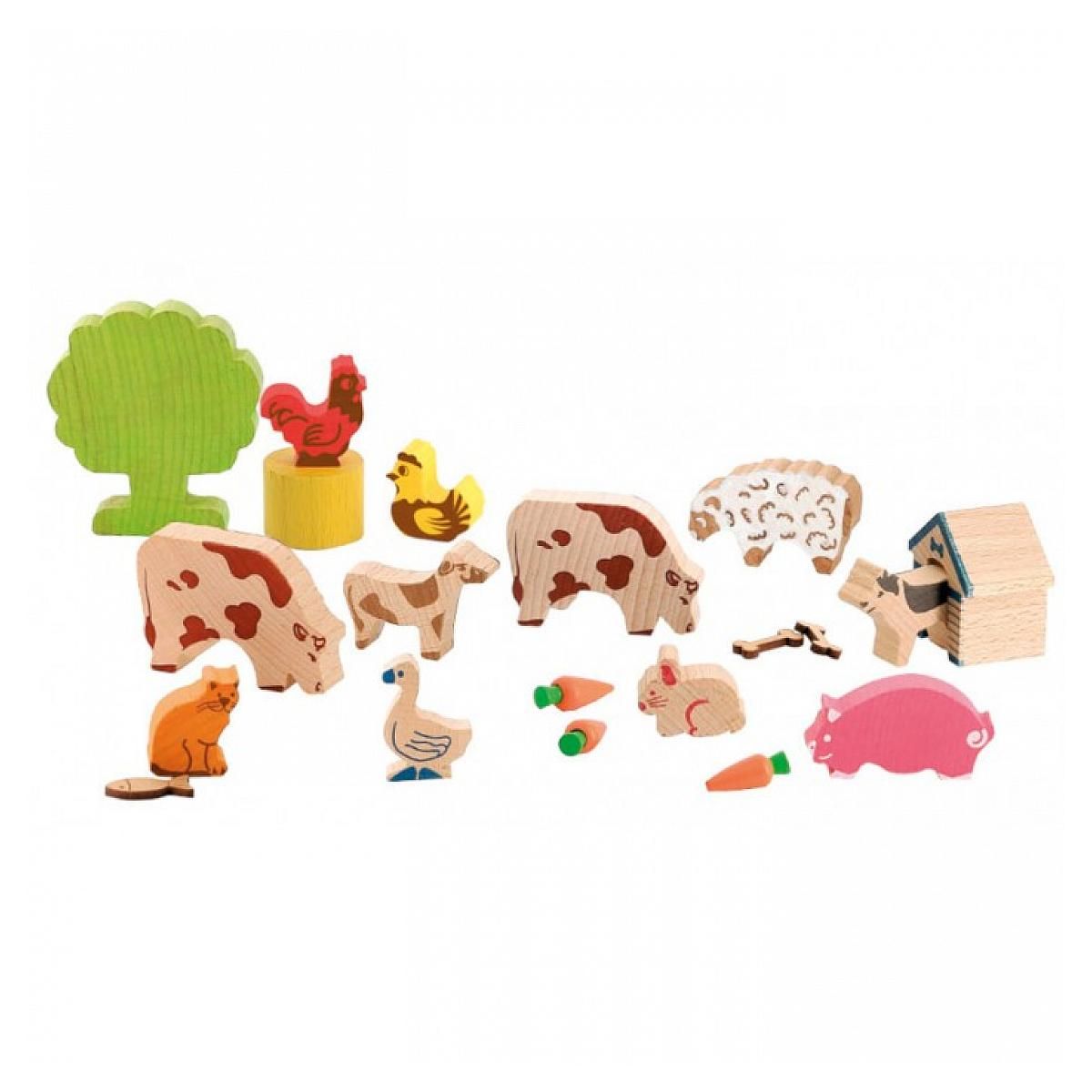 JeuJura Jouet Éducatif en Bois : Animaux de la Ferme pour Enfants