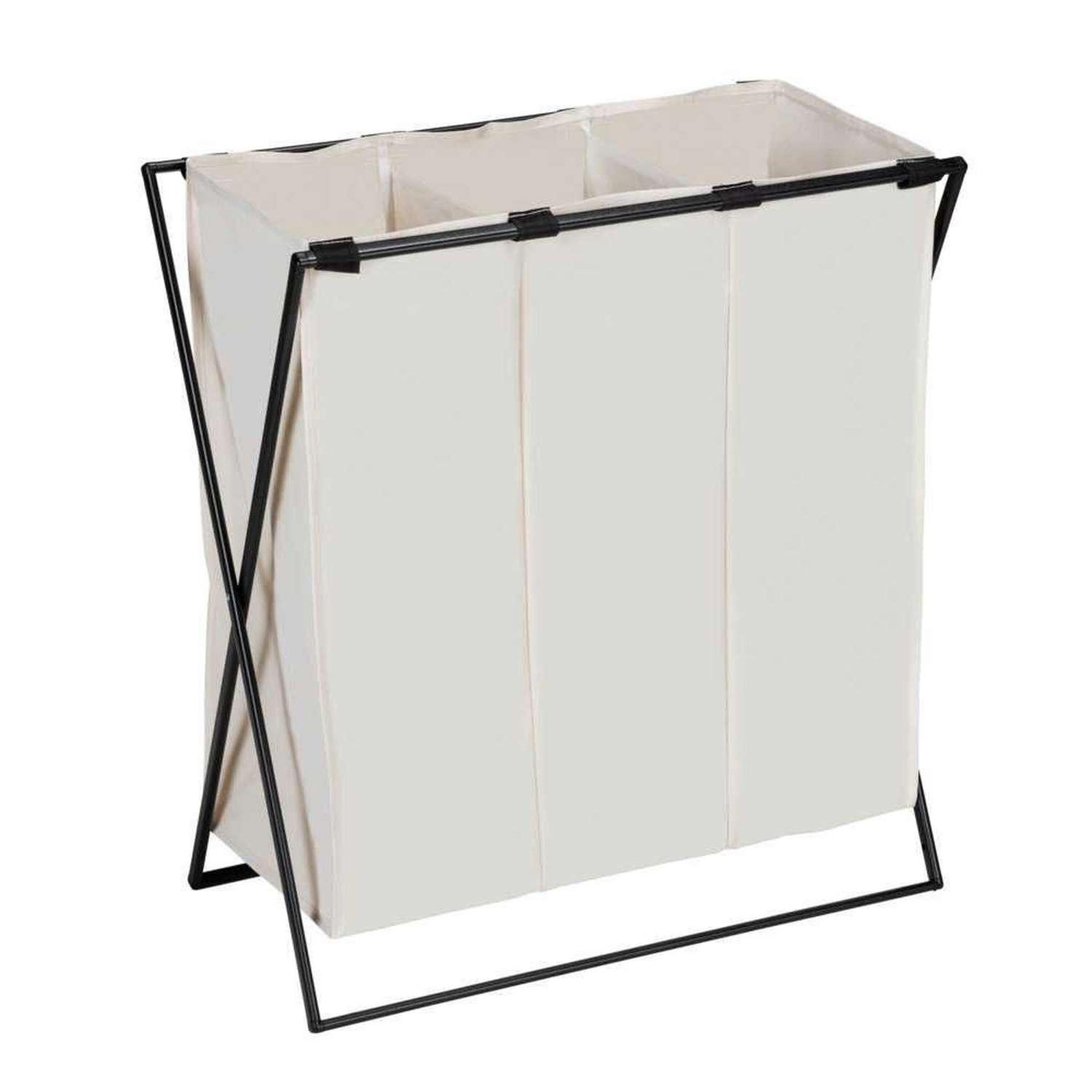 Voir la diapositive 1 : Wenko Panier à linge xl avec 3 compartiments