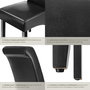 Voir la diapositive 5 : tectake Chaise de salle à manger avec revêtement en cuir synthétique noir Lot de 6